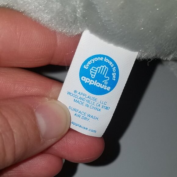 Applause Elephant Plush Couple Entertwined Trunks Valentine's Day Gift 5.5" Toy - Picture 8 of 10